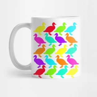 Colourful Geese walking Mug